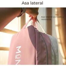 Almacenamiento deéticos Neceser de Viaje, Bolsa de Aseo con Compartimento, Organizador de Artículos Personales y Maquillaje, Neceser impermeable unisex. suave - Marfil - Ver 5
