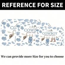 1 Western-Themed Baby Shower Banner Reading "Little Cowboy On The Way", Featuring Hat And Boots Design, Perfect For Baby Baptism And Photo Studio Props, Party Photo Backdrop. - Multicolor - View 4