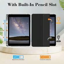 IPad 10th Generation Case, Smart Tablet Protective Cover With Sleep/Wake Function, Pencil Holder, TPU Soft Shell (Minimalist/Pink/Foldable Tablet Case). Tablet Protective Case Suitable For IPad Air 11-Inch, IPad A16, IPad Air 11-Inch (M2) - 2024, IPad Air 11-Inch (M3) - 2025 - Pink - View 5