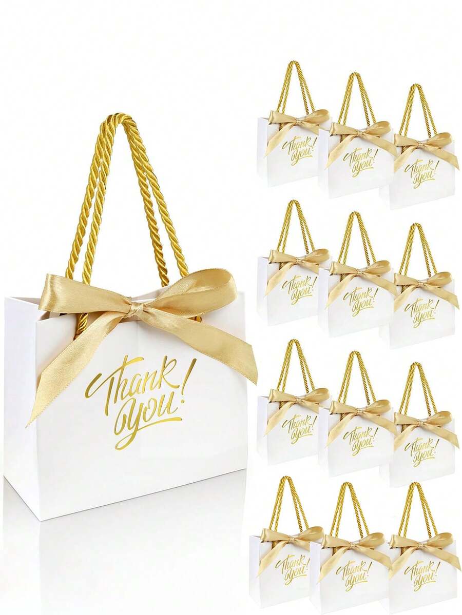 1 قطعة/10 قطع/20 قطعة أكياس هدايا بيضاء، أكياس هدايا مقبضة، أكياس هدايا صغيرة، مناسبة للهدايا، هدايا عيد الميلاد، هدايا الزفاف، هدايا الحفلات، صناديق هدايا عيد الحب