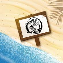 3个20厘米 x 20厘米可重复使用的鱼形模板 - DIY工艺品、墙面艺术、布料、木材、陶瓷绘画模板 - 海洋主题设计，适合艺术家和手工艺者 - 彩色 - 查看 7