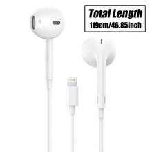 Wired In-Ear Headphones, Compatible With Apple Lightning Interface, Suitable For Wired In-Ear Headphones With Lightning Interface For IPhone/IPad, Includes Lightning Interface Wired EarPods Headphones, Compatible With 14/13/12/11/XR/XS/X/8/7/SE/Pro/Pro Max