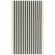 Alfombra a rayas negra y beige de IOHOUZE - 3'x5' Alfombras de entrada al aire libre, lavables, alfombra de área para porche delantero, felpudos de bienvenida de primavera y verano para interiores y exteriores, felpudo para entrada, porche, entrada, Talla única, Rayas beige claro y negro 3x5 rectangular - Beige claro, rayas negras, 3 x 5, rectangular - Ver 9