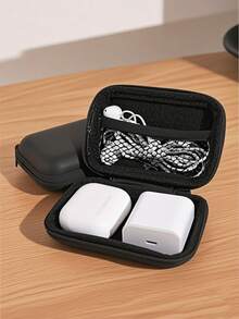 1pc Super Thick & Durable Data Cable Charging Box, Space-Optimized, Compact Waterproof Portable Coin Purse Earphone Storage Box, Mini Charger Organizer, Key Pouch, Cosmetic Bag, Wireless Earbuds Case, Travel Organizer, Suitable For USB Drive, Power Adapter, Earphone Cables Etc. Essential For Back To School, Christmas Gift, Unisex Electronics Accessory, Travel Essential - Multicolor - View 5