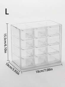 1个可堆叠亚克力珠子收纳盒，带抽屉，透明塑料整理盒，适用于珠宝制作、珠子收藏、多层工艺品和配件展示 - 無色 - 查看 10