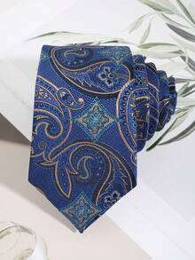 1pc Men's Fashion Versatile Cashew Pattern Necktie, Suitable For Shirts, Banquets, Business, Commuting, Parties - Multicolor - View 4