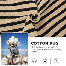 IOHOUZE Striped Area Rug 2'x4.3' Front Door Rugs Small Washable Area Rug For Front Porch, Spring Summer Welcome Door Mats Outdoor Indoor, Doormat For Entryway Porch Entrance, Tan/Black,One-Size,TanFFBlackssstripe2x44inchRectangular - TanFBlacksstripe2x44inchRectangular - View 7