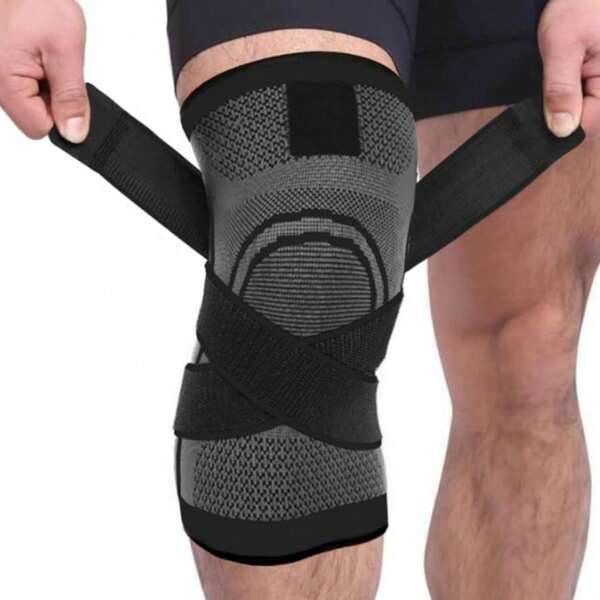 1 pieza Rodilleras deportivas para exteriores S/M/L/XL, unisex, soporte elástico de compresión para la rodilla, adecuado para dolor de rodilla, correr, fitness y entrenamiento deportivo