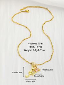 1件优雅奢华Y2K风格粉色心形星球不规则几何字母吊坠不锈钢盒链项链，是送给女友、妈妈、家人、朋友、孩子、女孩的理想礼物，适合周年纪念日、情人节、生日、毕业典礼、舞会、母亲节、圣诞节、返校季等场合。