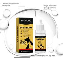 Pet Eye Drops, Gentle Cleaning & Care For Tear Stains & Secretions, Suitable For Cats & Dogs