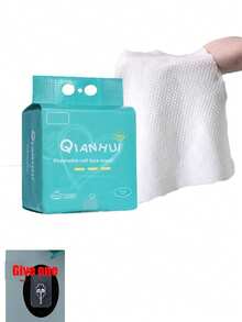 80pcs/160pcs Disposable Thickened Facial Cleansing Wipes, Pullout Design, Durable & Tear-Resistant, Strong Absorbency, Makeup Remover Cloths, Reusable, Super Absorbent, Suitable For Wet Or Dry Use, No Fiber Residue, Portable & Convenient For Dry Skin, Essential For Skincare & Makeup Removal, Suitable For Sensitive Skin - White - View 12