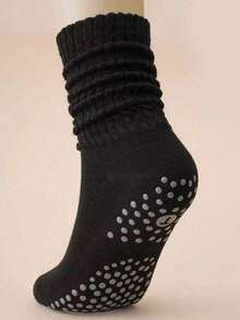 3 pares de calcetines deportivos multiusos de unicolor para mujer, minimalistas y casuales, adecuados para todas las estaciones, deportes al aire pilates, calcetines de yoga, calcetines tubo casuales de ballet, uso diario y ejercicio, incluyendo calcetines con agarre, excelentes para regalar - Multicolor - Ver 11