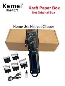 Kemei KM-1071 Electric Hair Clipper, USB Rechargeable Cordless Hair Trimmer For Men, Household Daily Hair Clipper, Hot Selling Hair Clipper, Adjustable Home Use Hair Clipper, New Year Hair Clipper - Black - View 13