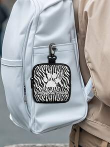 Ziplock Polyester Dog Training Treat Bag - Portable Pet Snack Pouch, Suitable For Outdoor Activities And Dog Walking, Available In Multiple Colors (Leopard Print, Cow Print, Silver), Ideal For Dog Owners And Trainers As Travel Pet Treat Container - Multicolor - View 4