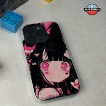 Arte temático de anime diseñado para modelos de  16, 15, 14, 13, 12 y 11 Pro Max Plus.Esta funda 2 en 1 para teléfono móvil cuenta con una carcasa interna protectora y un soporte de anillo, ofreciendo protección para la lente y resistencia a los golpes.Es un gran regalo tanto para hombres como para mujeres durante el Año Nuevo y Navidad. - Blanco - Ver 9