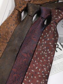 1pc Men's Classic Casual Office Paisley Pattern Necktie, Suitable For Office Wear