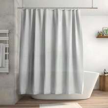 Cortina de Baño para Dunch 180 x 180 CM, Cortina para Baño de Tela Impermeable y Antimoho con 12 Ganchos, Cortina de Ducha de Tela ,Ojales de Metal, para Duchas de Baño y Bañeras ()(Gris) - Multicolor - Ver 3