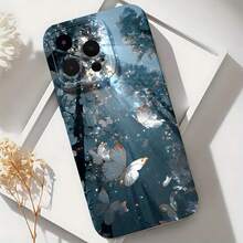 2026 nueva funda de teléfono esmerilada, funda de teléfono con estampado de bosque de mariposas para  17 14 Pro Max  17 13  17 12  17 11  Galaxy S23 S22 S21 S20 funda protectora para teléfono regalo de pareja para novio novia presente de vacaciones - Negro - Ver 6