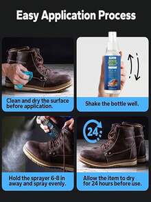 jakehoe 麂皮和皮革保护喷雾，防水防污，适用于鞋子、靴子、包袋和内衬，持久防水，温和日常清洁和保养鞋履材质。馈赠亲友、情人节、开斋节、节日派对的绝佳礼物（新旧版本随机发货）。 - 彩色 - 查看 5