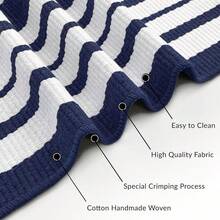 IOHOUZE Navy And White Striped Rug 2'x3' Front Door Rugs, Small Washable Area Rug For Front Porch, Spring Summer Doormats Outdoor Indoor, Cotton Rugs For Entryway Porch Entrance,One-Size,NavyandWhiteStripe2x3Rectangular - NavyandWhiteStripe2x3Rectangular - View 8