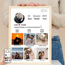 1 pièce Collage photo personnalisé pour la Saint-Valentin, décoration pour la maison, cadeau de la Saint-Valentin, affiche personnalisée, photos personnalisées, articles personnalisables, décoration de chambre, cadre en option.