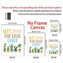 1/4件装 “让我们互相支持”校园励志帆布海报。返校季墙面装饰。非常适合学校墙壁、走廊、食堂和办公室走廊的装饰。家居装饰和墙面艺术！室内装饰。房间装饰美学，可选画框 - 彩色 - 查看 4