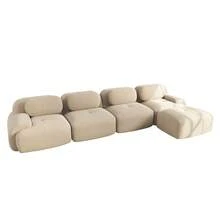 Sofas & Couches - Beige + Corduroy + 4 Seat - View 7