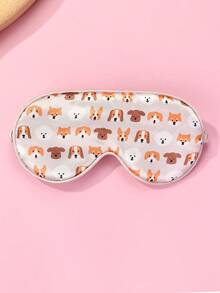 1个柔软亲肤的数码印花动物图案睡眠眼罩，采用聚酯纤维材质，适合女性睡眠时佩戴 - 彩色 - 查看 11