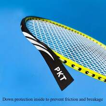 2 piezas Protectores de cabezal de raqueta de bádminton, cinta de protección de raqueta, ultraligera y resistente al desgaste, antidesprendimiento, pegatinas antirrotura de cuerdas para el marco de la raqueta - Multicolor - Ver 3