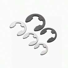 120/1000pcs Carbon Steel E-Shaped Open Spring, Open Spring C-Shaped Edging, Shaft E-Shaped Edging, Circlip Snap Ring - Black - View 5