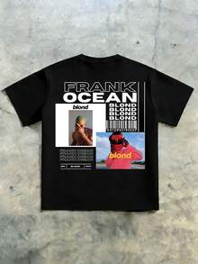 Blond Double-Sided Printed Clothes,Streetwear Vintage Style T-Shirt, Fashion , Graphic Tee,Breathable, Moisture Wicking, Casual Comfortable Top Streetwear Fashion Casual Summer Tee, Short Sleeve T-Shirt, The Best Gift For Boy Girl 4-12Y - 黑色 - 查看 1