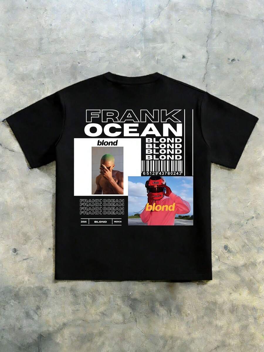 Blond Double-Sided Printed Clothes,Streetwear Vintage Style T-Shirt, Fashion , Graphic Tee,Breathable, Moisture Wicking, Casual Comfortable Top Streetwear Fashion Casual Summer Tee, Short Sleeve T-Shirt, The Best Gift For Boy Girl 4-12Y - 黑色 - 查看 1