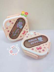 Sanrio 1pc Hello Kittys & Friends Pink Lunch Box Set - Leakproof, Rectangular, Durable Plastic Lunch Box Container With Dividers, Hand Washable, Suitable For Work, School And Travel, Work Lunch Organizer | Character Themed Lunch Box - Multicolor - View 9