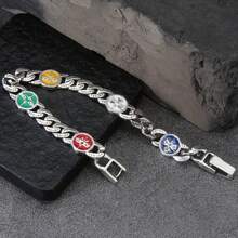 1pc Five Wealth Gods Linked Bracelet, Style Fashion High-End Versatile Bracelet