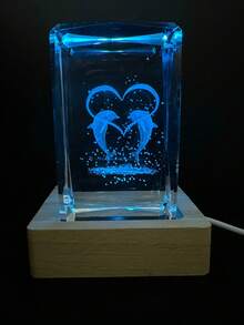 This Unique Gift Is Suitable For Children's Bedrooms, Nurseries, Offices, And Dolphin Enthusiasts. It Features A 3D Dolphin Design With A Wood-Grain Base And A USB-Powered LED Night Light. - Multicolor - View 14