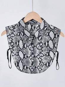 1pc Classic Leopard Print Detachable Collar, Fashion Casual Collar Insert For Sweaters, Unisex - Printed Fake Collar - View 4
