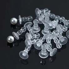 30个/50个耳钉耳塞，手工DIY饰品耳环配件，硅胶防滑防丢耳塞