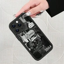 Funda para teléfono: Estilo Vampiro - Estilo Gótico de Damon Salvatore - Duradera y de Larga Duración| Protección| Antigolpes y Anticaídas| Mate Antideslizante| Moda de Lujo Ligero, Impresión UV| Compatible con iPhone 17/16/15/14/13/12/11/XS/XR/X/7/8/Plus/Pro/Max - Funda Suave de TPU Negra - Color 1 - Ver 5