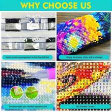 1 pieza Pintura de diamantes de un Golden Retriever sentado en el inodoro leyendo un periódico, lienzo de perforación completa con herramientas, pintura de diamantes hecha a mano para decoración, arte de diamantes, decoración de pared para sala de estar y dormitorio, regalo para adultos principiantes - Multicolor - Ver 9