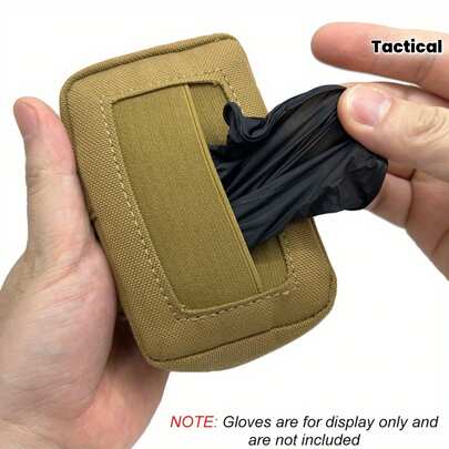 This Tactical Glove Pouch Combines A Small Tool Accessory Pack, First Aid Pack Accessory, Tactical Hunting Pack, Mini Card Case, And Coin Purse. It Can Be Attached To A Belt And Is Suitable For Organizing Tactical Gear, Outdoor Adventures, And Carrying Military Equipment. This Durable Tactical Glove Pouch Is Compact In Design, Making It An Ideal Gift For Friends And Family.