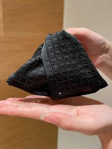 1pc Women's Fashionable Plaid Rhinestone Triangle Hair Clip, New Hair Claw For Bun Hairstyle, Stylish & Convenient For Party, Beach, Dress, Daily Wear, Suitable As Valentine's Day Gift, Carnival Season Women Claw Clips Fashion Hair Accessories Elegant Hair Clutch Casual Hair Jaw Clip