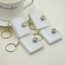 1 件/2 件迷你亮白色相册钥匙扣，16 容量 1 英寸口袋插入式 ID 相册，简约优雅的学生便携式相册 - 無色 - 查看 26