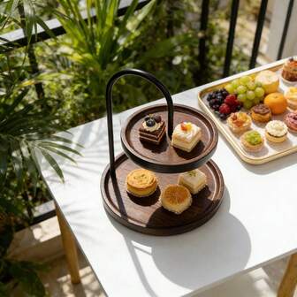 Multifunctional Tray - Dried Fruit & Cake Plate, Living Room Fruit & Snack Plate, European Style Double-Layer Fruit Plate, Can Hold Keys & Small Decor, Storage Rack