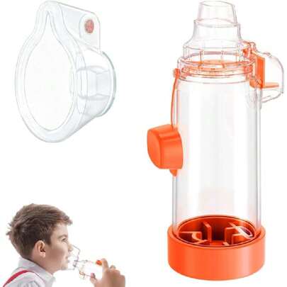 Aerochamber infantil, Cámara Espaciadora Infantil, Con Máscara Facial Cómoda, Adaptable a Medicamentos Broncodilatadores En Aerosol  (niño),36981044