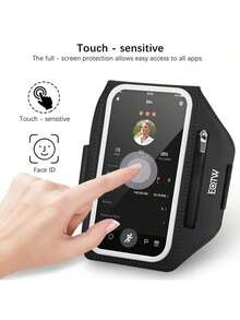 Mobile Phone Case Jogging Sports Band Mobile Phone Holder Arm With Zip Bag - màu đen - Xem 5