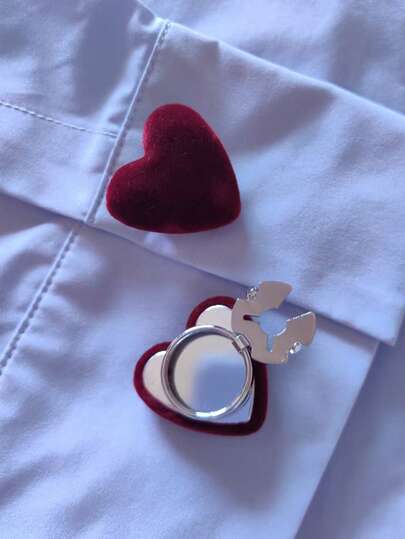 1PC/2PCS Suede Heart Type Elegant Geometry Button Covers, Shirts Button Cover Clip On Button Covers Fashion Crystal Cufflinks Cover, Suitable For Tuxedo And Wedding Dresses Decoration
