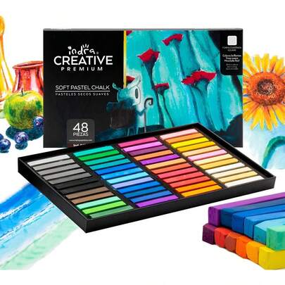 Set Gises Pastel Profesionales Indra Secos Suaves 48 Pzs