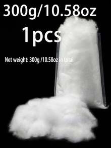 1件白色高彈性填充材料，高級聚酯纖維填充，高品質PP棉，絲棉，聚酯纖維填充，大容量，柔軟蓬鬆，高彈性枕芯材料，高級聚酯纖維填充，適用於枕頭高彈性毛絨填充，白色雪花裝飾 - 縫紉與編織用品，蓬鬆高彈性手工藝，蠟燭製作套件配件，動物娃娃填充，手工枕頭，保暖材料 - 白色 - 查看 9