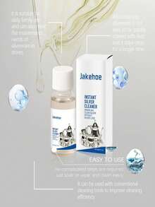 银饰清洁剂，清洁银饰、戒指和项链，清洁保养液，银饰和戒指清洁剂；去除污渍并防止氧化；也可用于清洁银饰和去除戒指上的氧化物。 - 彩色 - 查看 6