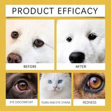 Pet Eye Drops, Gentle Cleaning & Care For Tear Stains & Secretions, Suitable For Cats & Dogs